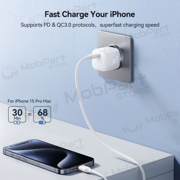 Laddare Joyroom JR-TCG08 USB-C GaN PD20W vit