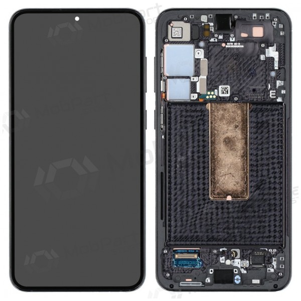 Ekranas Samsung S916 S23+ 5G su lietimui jautriu stikliuku och rėmeliu Phantom Black OLED (real size)