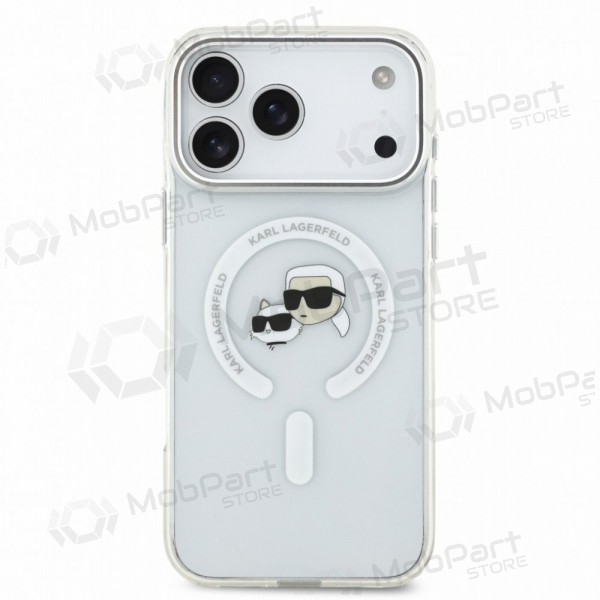 Apple iPhone 18 Pro Max fodral -Karl Lagerfeld IML K&CH Heads Metal Frame MagSafe- (transparent)