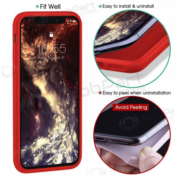 Apple iPhone 12 Pro Max fodral - Liquid Silicone 1.5mm (röd)