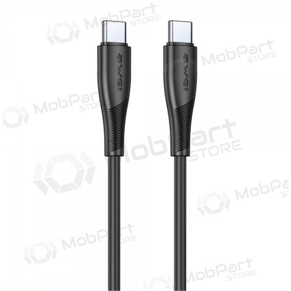 USB kabel Awei CL-182C USB-C to USB-C 1.0m svart