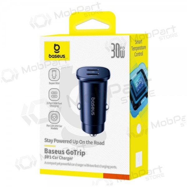 Billaddare Baseus GoTrip 2xUSB-C 30W svart C00072300123-01