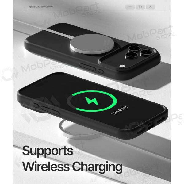 Apple iPhone 17 Pro Max, 18 Pro Max fodral Mercury "Pure Magsafe Silicon Case" (röd)