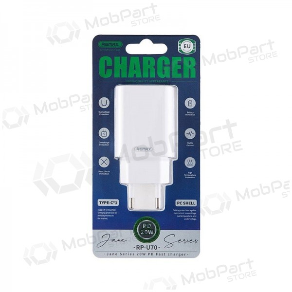 Laddare Remax RP-U70 20W USB-C vit