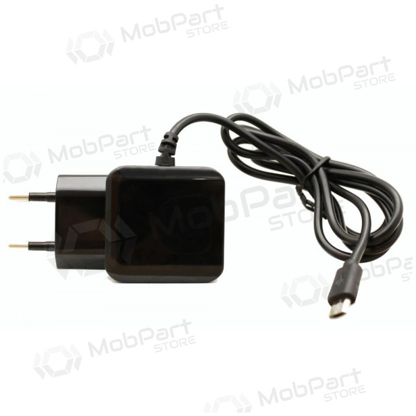 Laddare F13c FastCharging x 2 USB (3.1A) + microUSB (svart)