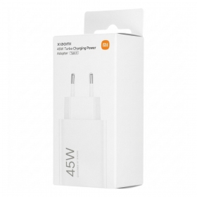 Telefonladdare Xiaomi Turbo Charging Power Adapter BHR07SLEU 45 w USB-A PD vit.
