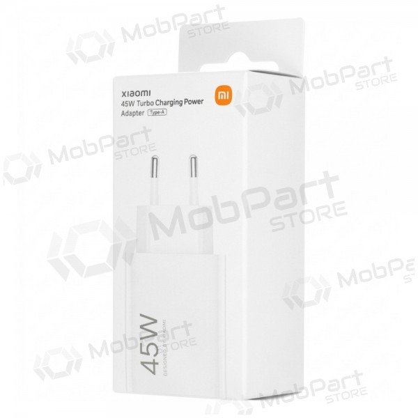 Telefonladdare Xiaomi Turbo Charging Power Adapter BHR07SLEU 45 w USB-A PD vit.