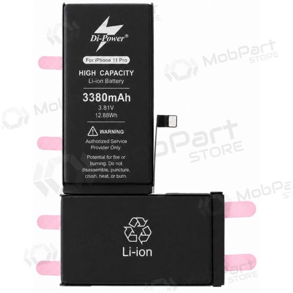 Akumuliatorius "Di-Power" (ökad volym) avsedd iPhone 11 Pro 3380mAh