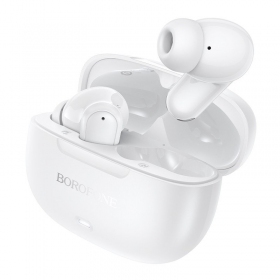 Trådlösa hörlurar Borofone BW96 Bluetooth ANC ENC USB-C vita