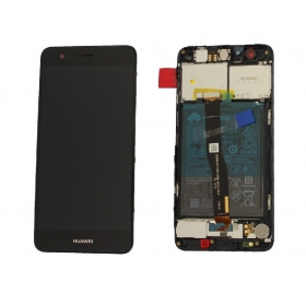 Huawei Nova skärm (svart) (med ram och batteri) (service pack) (original)