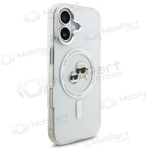 Apple iPhone 17 fodral - Karl Lagerfeld IML K&CH Heads Metal Frame MagSafe (transparent)