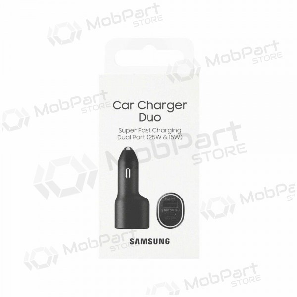 Laddare automobilinis original Samsung EP-L4020NBEGEU 1xType-C 1xUSB-A svart förpackningen innehåller 40W