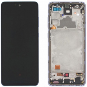 Samsung A725 A72 4G / A726 5G 2021 skärm (violett) (med ram) (service pack) (original)