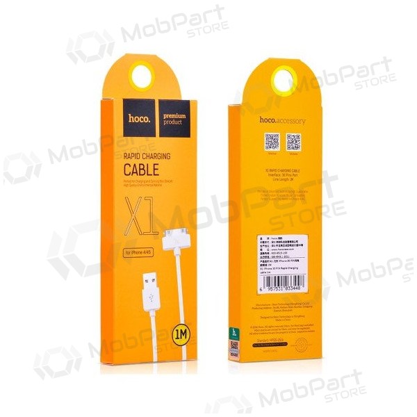 USB kabel HOCO X1 iPhone 30-pin 1.0m (vit)