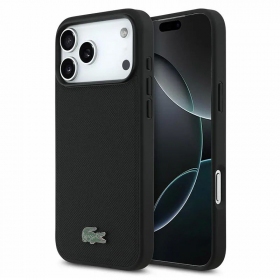 Apple iPhone 18 Pro fodral - Lacoste PVC Iconic Petit Pique Metal Logo MagSafe