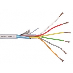 ELAN förtennad, skärmad skyddskabel 6x0.22