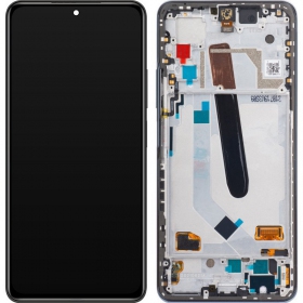 Xiaomi Mi 11i / Mi 11X / Mi 11X Pro skärm (svart) (med ram) (service pack) (original)