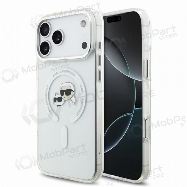 Apple iPhone 18 Pro fodral - Karl Lagerfeld IML K&CH Heads Metal Frame MagSafe (transparent)