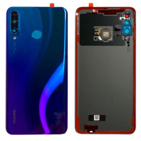 Huawei P30 Lite / P30 Lite New Edition 2020 48MP baksida / batterilucka (Peacock Blue) (begagnad grade B, original)