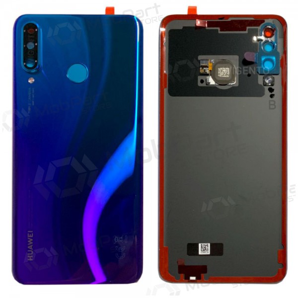 Huawei P30 Lite / P30 Lite New Edition 2020 48MP baksida / batterilucka (Peacock Blue) (begagnad grade B, original)