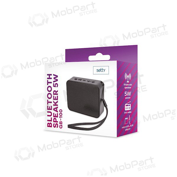 Bluetooth bärbar topphögtalare Setty Speaker W5r (svart)
