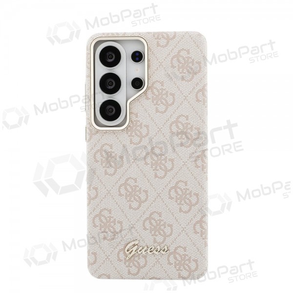 Samsung Galaxy S26 Ultra fodral - Guess PU 4G Script Metal Logo Magnetic (rosa)