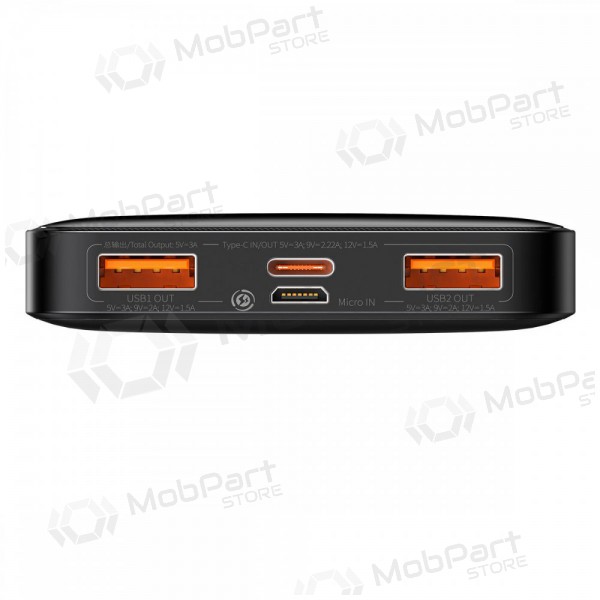 Powerbank Power Bank Baseus Bipow 20W 10000mAh + MicroUSB 0.25m svart PPBD050301
