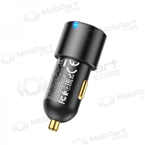 Billaddare Hoco NZ6 45 W PD 2x USB-C + USB-A svart