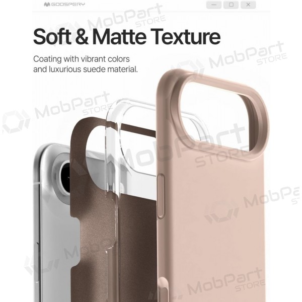 Apple iPhone Air fodral Mercury "Pure Magsafe Silicon Case" (rosa sand)