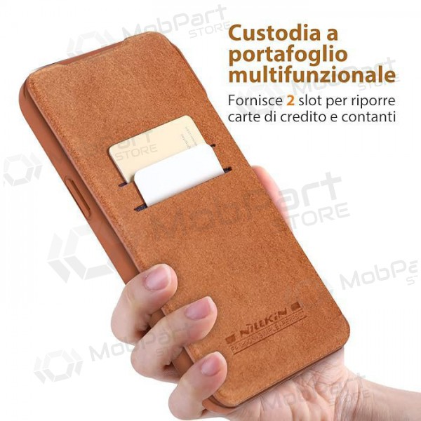 Apple iPhone 14 Pro fodral „Nillkin Leather“ (brun) Apple iPhone 14 Pro fodral „Nillkin Leather“ (brun)
