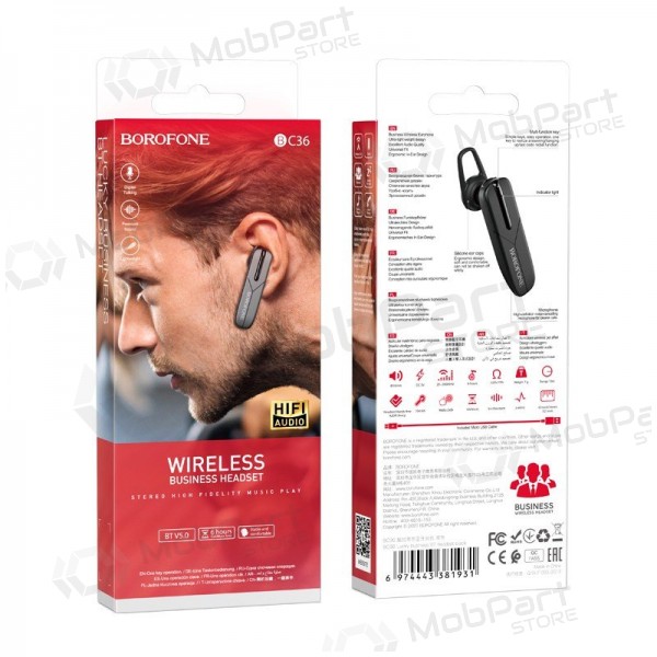 Trådlös headset Borofone BC36 svart