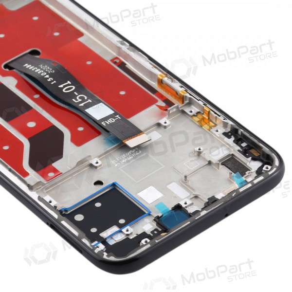 Huawei P40 Lite skärm (svart) (med ram) (begagnad grade A, original) Huawei P40 Lite skärm (svart) (med ram) (begagnad grade A, original)