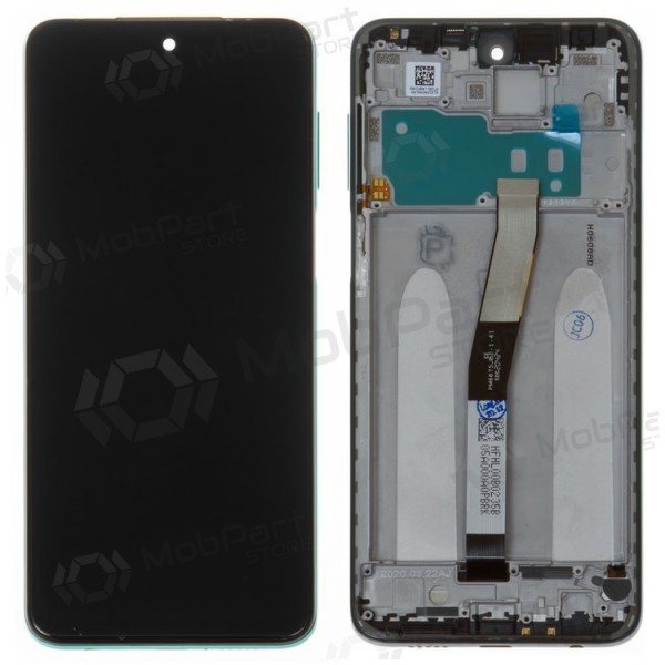 Xiaomi Redmi Note 9 Pro skärm (grön) (med ram) (service pack) (original)