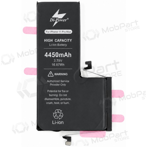 Akumuliatorius "Di-Power" (ökad volym) avsedd iPhone 11 Pro Max 4450mAh