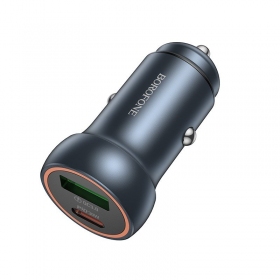 Billaddare Borofone BZ32A USB-C/USB-A 30W grå