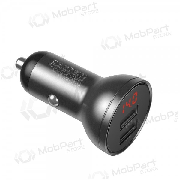 Billaddare Baseus Digital Display CCBX-0G 24 W 2x USB-A svart