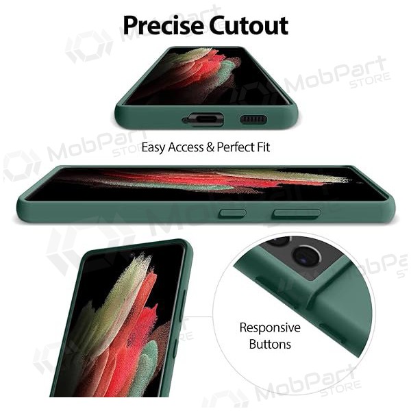 Samsung S901 Galaxy S22 5G fodral Mercury Goospery "Silicone Case" (tamsiai grön) Samsung S901 Galaxy S22 5G fodral Mercury Goospery "Silicone Case" (tamsiai grön)