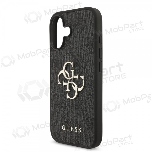 Apple iPhone 17 fodral - Guess PU 4G Metal Logo (grå)