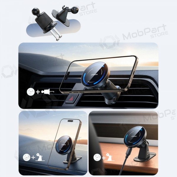 Automobilinis laikiklis-laddare Joyroom JR-ZS502 MagSafe 15W (air vent/dashboard) svart