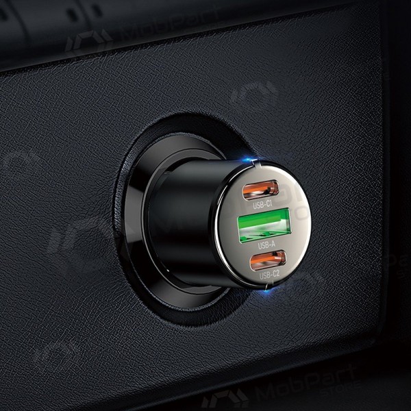 Billaddare Hoco NZ6 45 W PD 2x USB-C + USB-A svart
