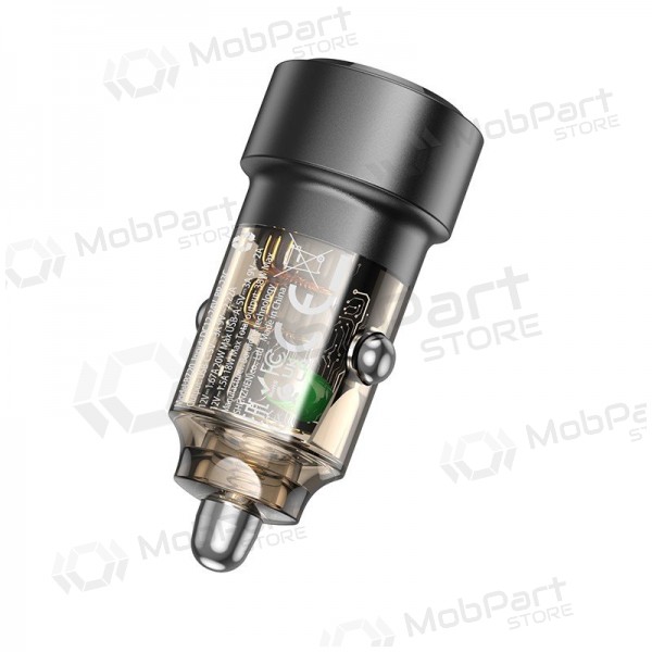 Laddare automobilinis Borofone BZ20 PD20W+QC3.0 38W svart
