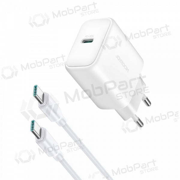 Laddare Joyroom JR-TCF24 USB-C PD30W + USB-C to USB-C cable 1.0m vit