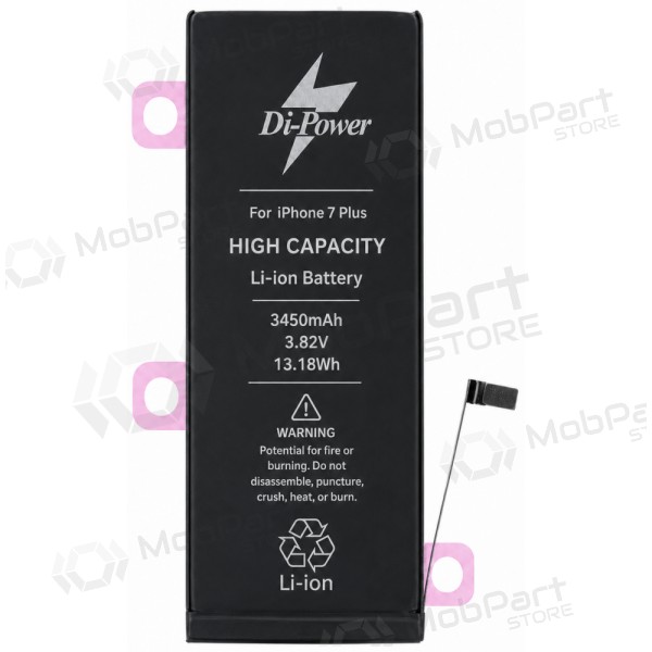Apple iPhone 7 Plus batteri, Di-Power 3450 mAh (förstärkt kapacitet)