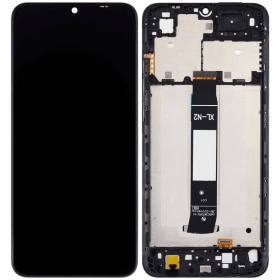 Xiaomi Redmi A1, A1+ skärm (svart) (med ram) (original)