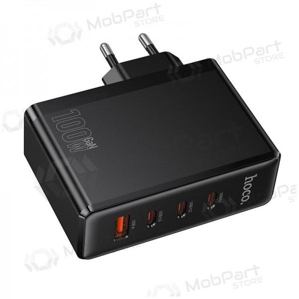 Telefonladdare Hoco N85 100 W 3x USB-C + USB-A svart