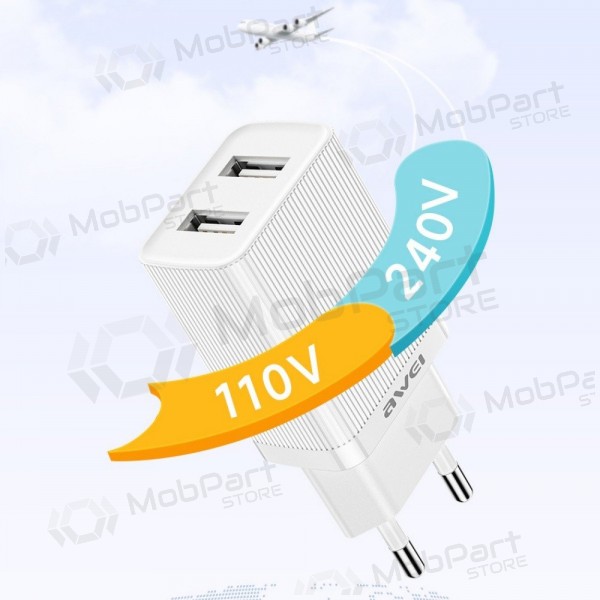 Laddare Awei C15-EU 2xUSB-A 10W vit