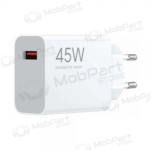 Telefonladdare Xiaomi Turbo Charging Power Adapter BHR07SLEU 45 w USB-A PD vit.