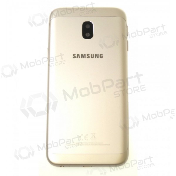 Samsung J330 Galaxy J3 2017 baksida / batterilucka (guld) (begagnad grade C, original)