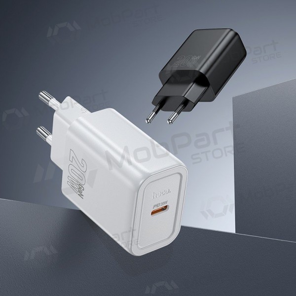 Telefonladdare Hoco N60 GaN USB-C med USB-C-kabel 1 m vit