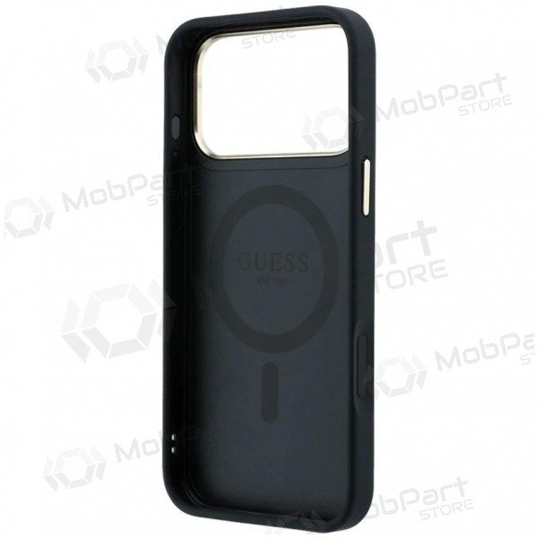 Apple iPhone 18 Pro fodral - Guess PU 4G Ring Stand MagSafe (svart)